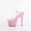Pleaser - BEJEWELED708RRS Sandale à bride à la cheville, Pole dance chaussures - Rose/Transparent Product image